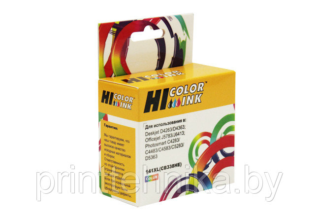 Картридж Hi-Black (HB-CB338HE) для HP PS C4283/C5283/D5363/J5783/J6413/D4263, №141XL,Color - фото 1 - id-p67010654