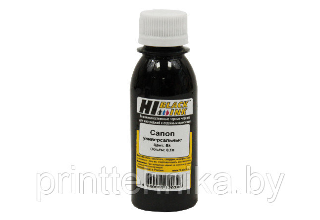 Чернила Hi-Black Универсальные для Canon, Bk, 0,1 л - фото 1 - id-p67228385