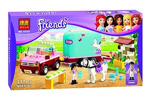 КОНСТРУКТОР Bela Friends АРТ.10161 "Эмма и трейлер для лошадки" АНАЛОГ LEGO Friends 