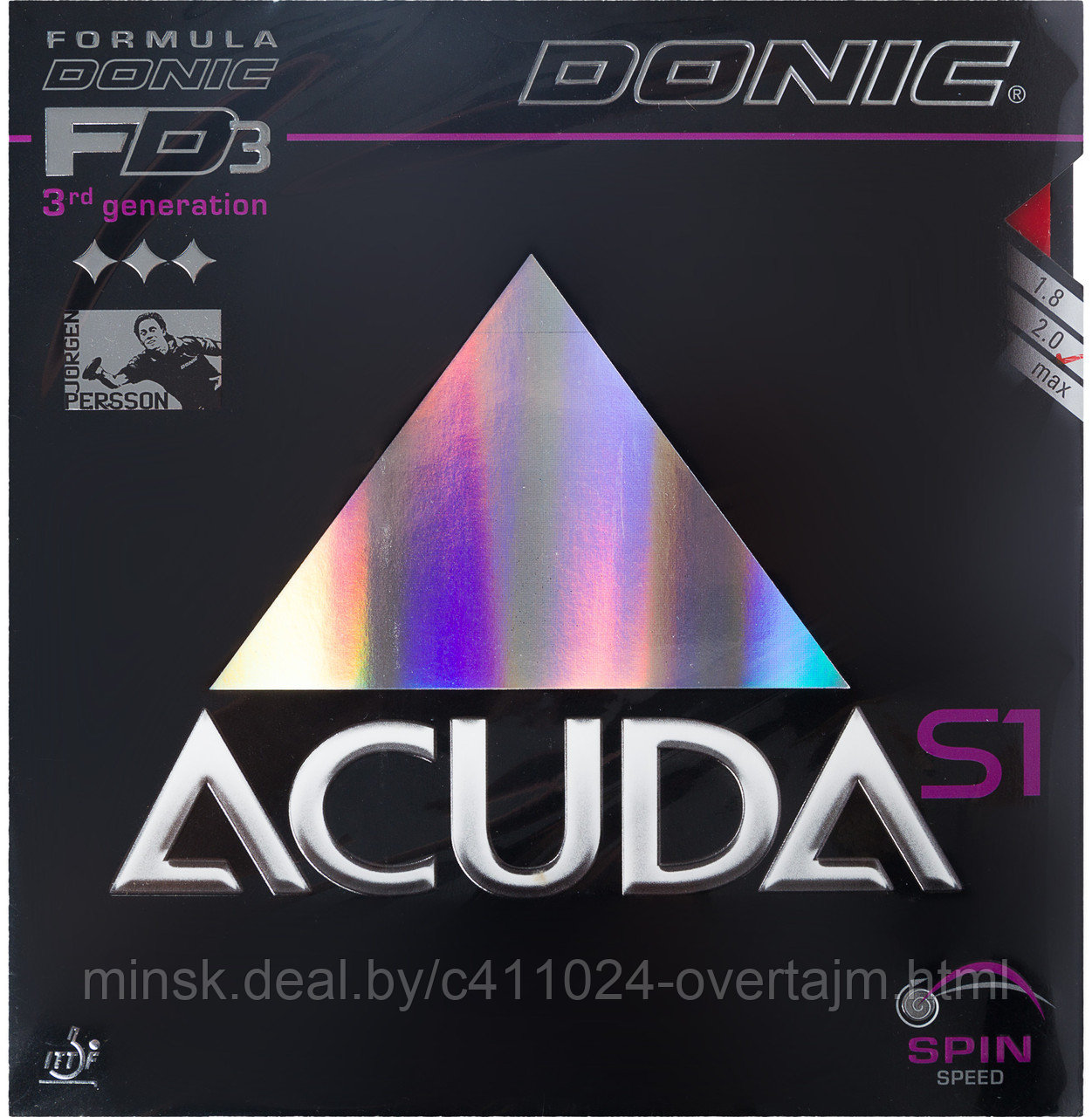 Накладка Donic Acuda S1, MAX, Красный - фото 1 - id-p69459782