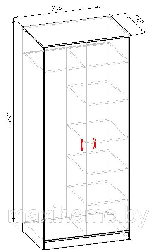 Шкаф для одежды Мэдисон-М - фото 4 - id-p69471081