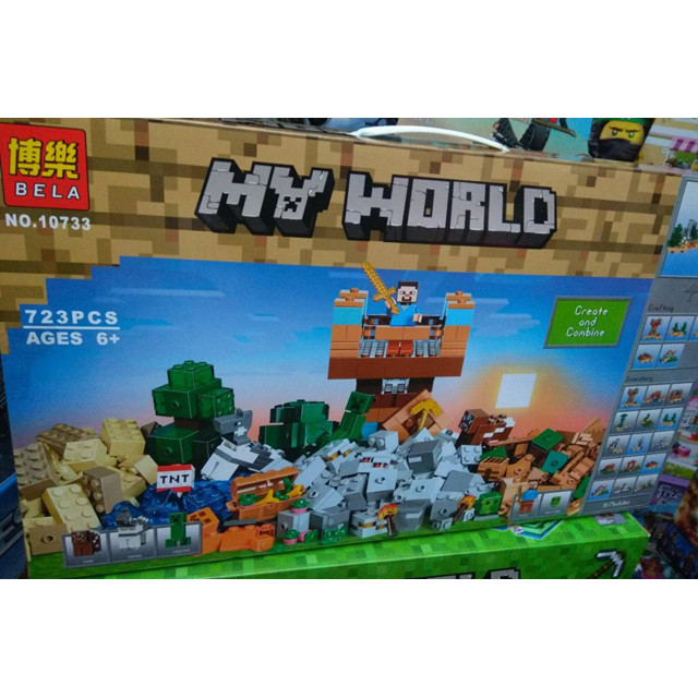 Конструктор Bela My World 10733 Набор для творчества (аналог LEGO Minecraft 21135) 723 детали - фото 2 - id-p69473354