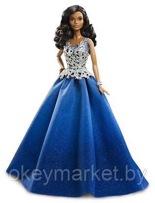 Коллекционная праздничная кукла Barbie в синем платье DGX99, фото 2
