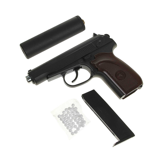 Пистолет страйкбольный Galaxy G.29A (ПМ с глушителем) - фото 3 - id-p69485990