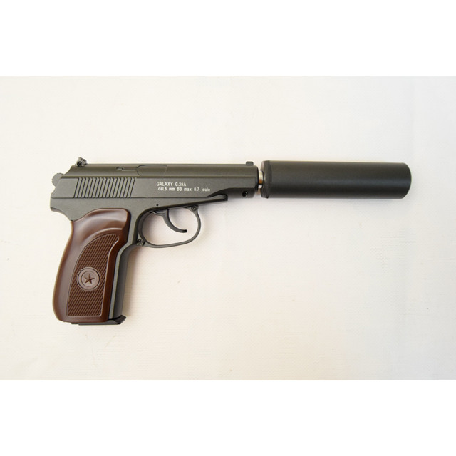 Пистолет страйкбольный Galaxy G.29A (ПМ с глушителем) - фото 8 - id-p69485990