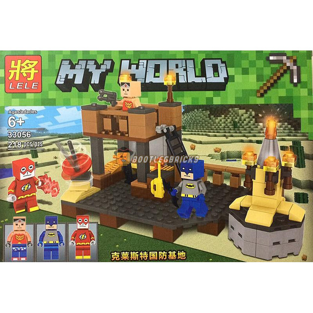 Конструктор Lele My World 33056 "Приключения Супергероев" (аналог LEGO Minecraft) 218 деталей