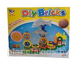 Детский конструктор-шестеренки Diy bricks Зоопарк. 24 детали. 9803