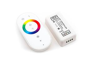 Контроллер для светодиодной ленты RGB с сенсорным пультом RF-RGB-S-18A-WH2 (18A, 12/24V), фото 2