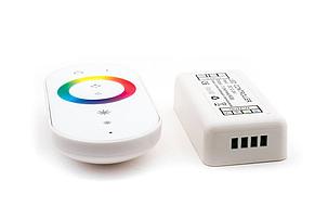 Контроллер для светодиодной ленты RGB с сенсорным пультом RF-RGB-S-18A-WH2 (18A, 12/24V), фото 2