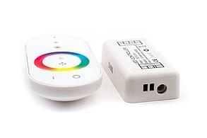 Контроллер для светодиодной ленты RGB с сенсорным пультом RF-RGB-S-18A-WH2 (18A, 12/24V), фото 2