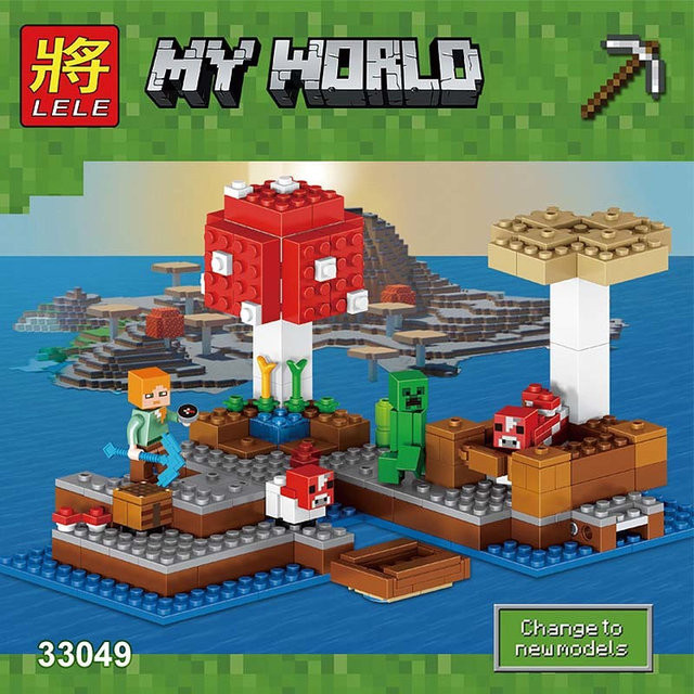 Конструктор Lele 33049 My World Грибной остров (аналог Lego Minecraft 21129) 256 деталей - фото 7 - id-p69517055