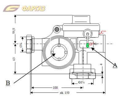 Регулятор давления газа ARD 25 G (угловой) - фото 2 - id-p69471541