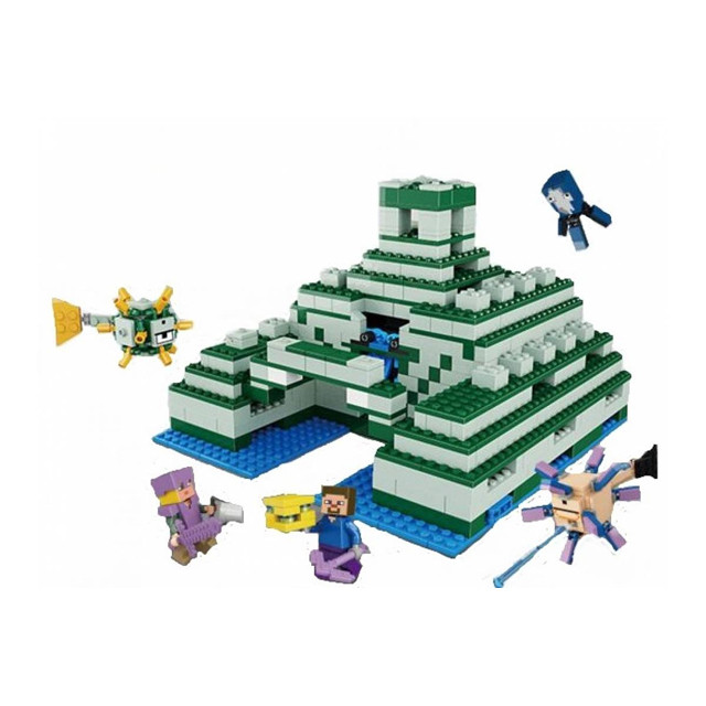 Конструктор Lepin Minecraft 18029 Подводная крепость (аналог Lego Minecraft 21136) 828 деталей - фото 3 - id-p69530552
