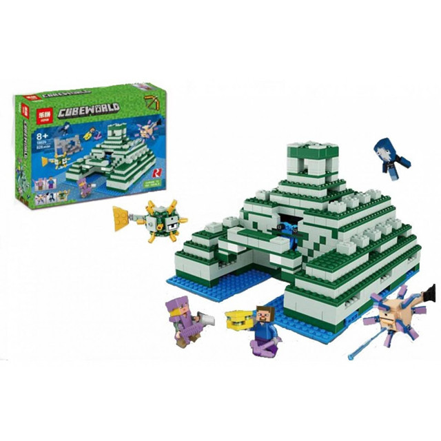 Конструктор Lepin Minecraft 18029 Подводная крепость (аналог Lego Minecraft 21136) 828 деталей - фото 1 - id-p69530552