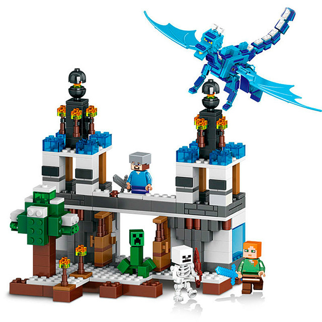 Конструктор Lepin Minecraft 18020 "Нападение Голубого Дракона" (аналог Lego Minecraft) 548 деталей - фото 2 - id-p69530995