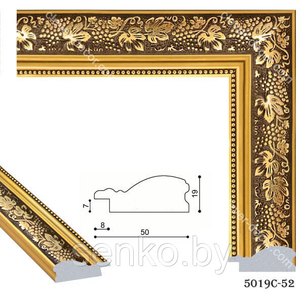 Рамки из пластикового багета  5019с-52