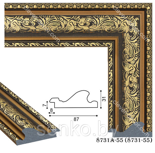 Рамки из пластикового багета 8731а-55