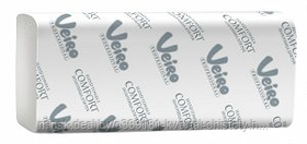 Полотенца бум 2-слойные V-сложения Veiro Comfort KV205 (200 л/уп,облагорож.макулатура,белый), РФ