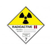 Знак 7 класса опасности. Категория 2. 7В. Радиоактивные материалы.