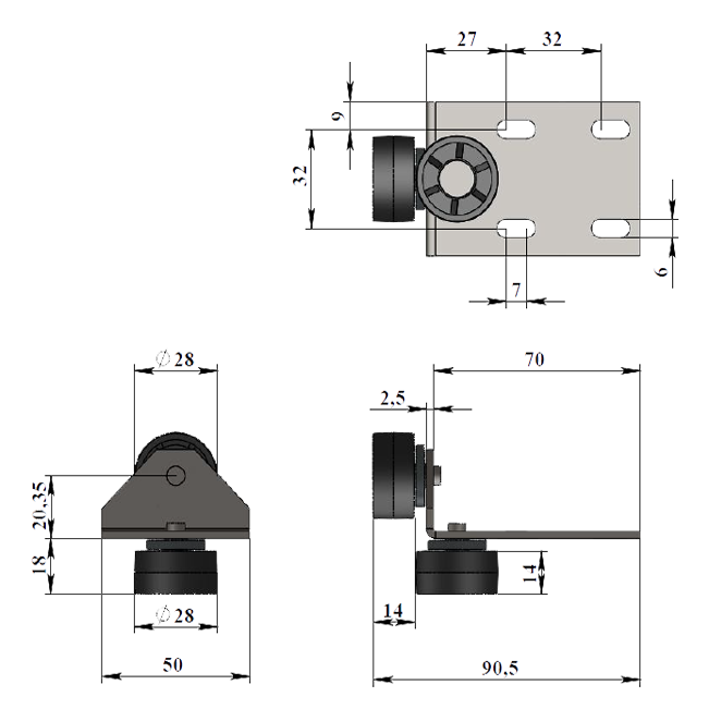 Опора колесная 2811 - фото 2 - id-p69630596