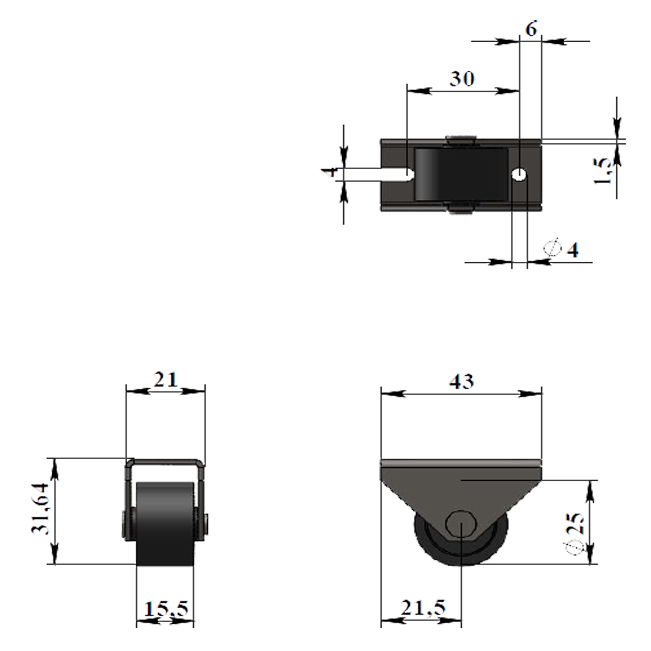 Опора колесная 301 - фото 2 - id-p69630617