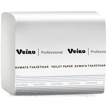 Бумага туалетная 2-слойная Veiro Comfort TV201 листовая (макулатура), 250 лист/уп, РФ