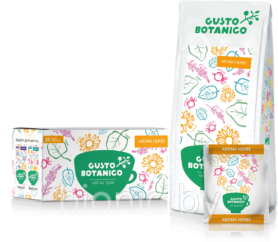 Чай травяной "Gusto Botanico" Aroma Herbs саше 25 шт., 50 г., фото 2