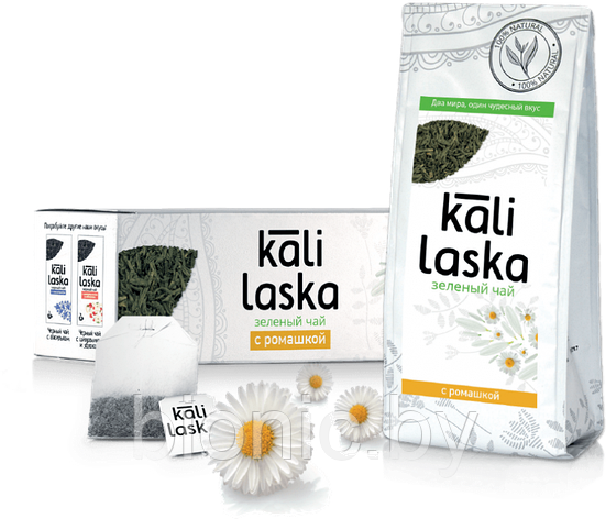 Чай "Kali Laska" зеленый байховый с ромашкой саше 25 шт., 42,5 г., фото 2
