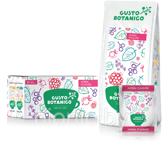 Чай травяной "Gusto Botanico" Herbal Pleasure пакет 100 г., фото 2