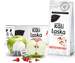 Чай "Kali Laska" чёрный байховый с шиповником и яблоком саше 25 шт., 50 г.