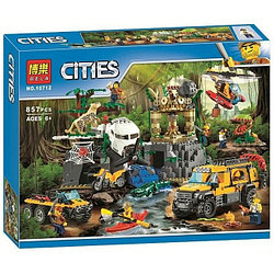 Конструктор Bela Cities 10712 "База исследователей джунглей" (аналог Lego City 60161) 857 деталей  
