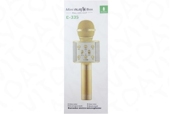 Микрофон-караоке Bluetooth со встроенными динамиками - фото 3 - id-p70230402