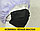 Маска SENSE медицинская черная одноразовая трёхслойная, уп. 50 шт., фото 2