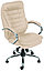 Кресло Валенция хром для комфортной работы в офисе и дома, стул VALENCIA в натуральной коже, фото 3