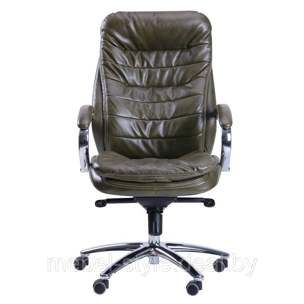 Кресло Валенция хром для комфортной работы в офисе и дома, стул VALENCIA в натуральной коже - фото 4 - id-p69669582