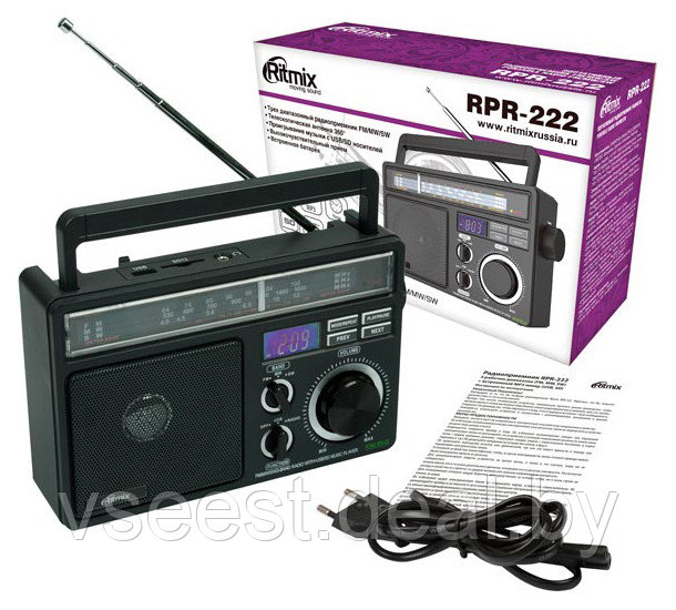 Портативный радиоприёмник Ritmix RPR-222 ( ios shu) - фото 5 - id-p69674755