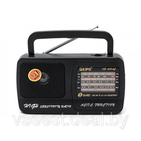 Портативный радиоприёмник Kipo KB-409AC (shu) - фото 3 - id-p69674760