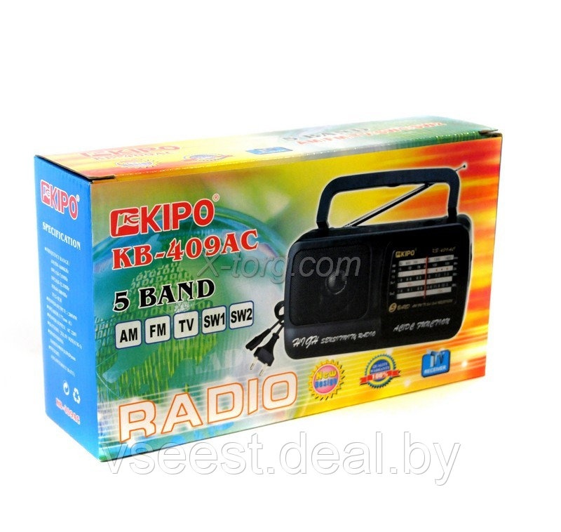 Портативный радиоприёмник Kipo KB-409AC (shu) - фото 4 - id-p69674760