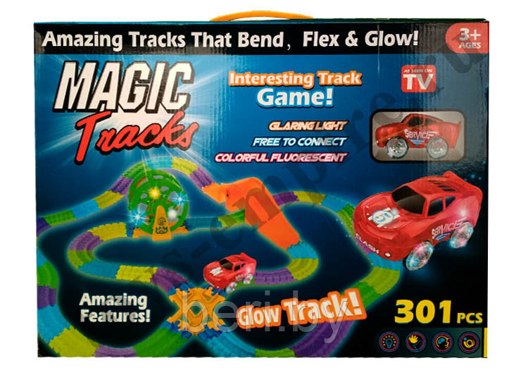 Magic Tracks светящийся трек 301 делаталь, длина 500 см, 1 машинка