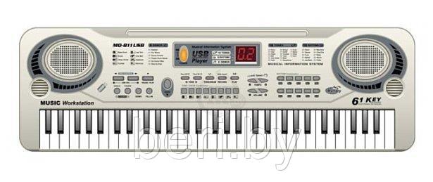 MQ811 USB Синтезатор пианино, 61 клавиша, микрофон, MP3, работает от сети - фото 2 - id-p69677703