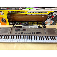 Детский синтезатор пианино MQ815 USB, 61 клавиша, микрофон, MP3, работает от сети