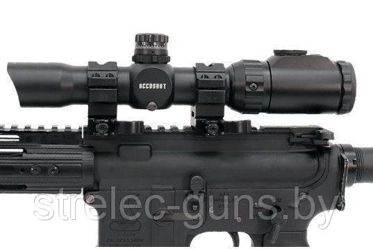 SCP3-145IEMDQ Прицел LEAPERS Accushot Tactical 1-4.5X28 30mm, подсв.36цв., Mil-dot, выгр.сетка, кольца, 476гр - фото 3 - id-p69684157