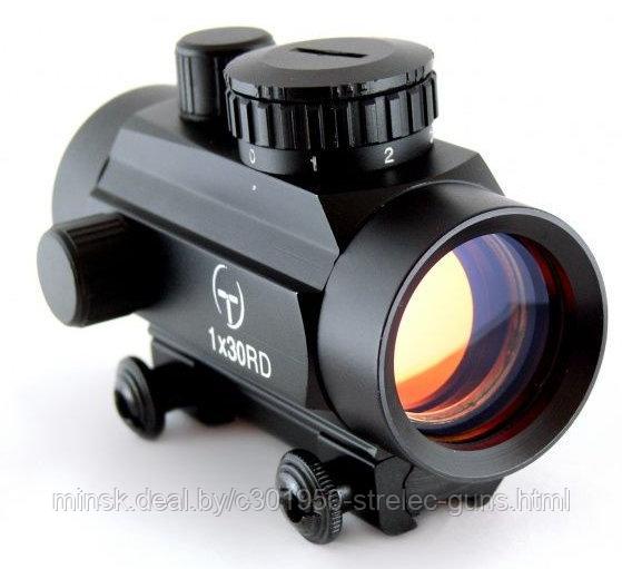 Коллиматорный прицел Target Optic 1x30 закрытого типа, марка - красная точка на призму 11мм