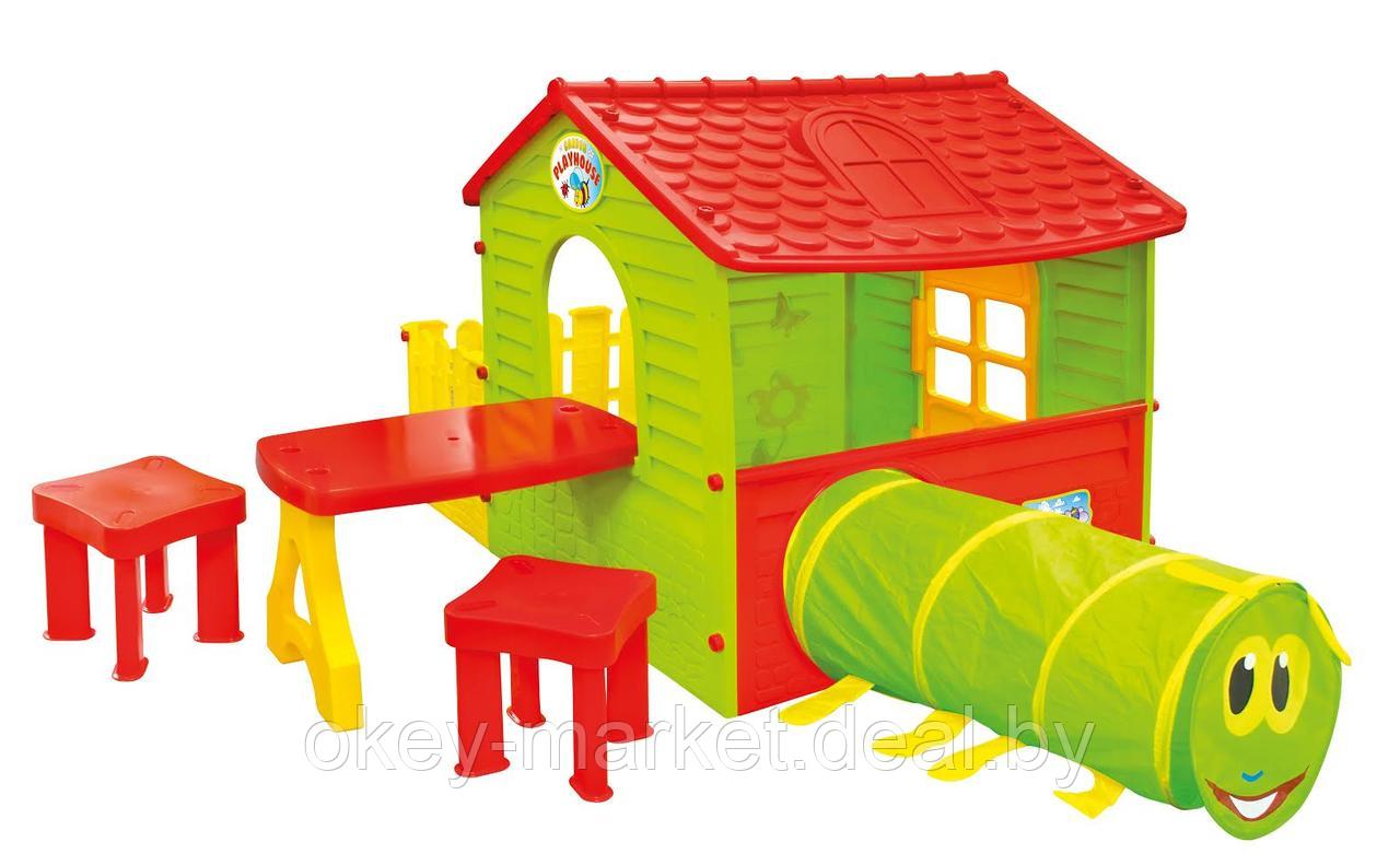Детский игровой домик Mochtoys 11261 (забор,туннель, столик, два стульчика ) - фото 3 - id-p69708055