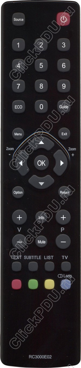 ПДУ для Thomson RC3000E02 / Supra/ Hyundai / Fusion/ Telefunken/ Goldstar  ic (серия HTC059)