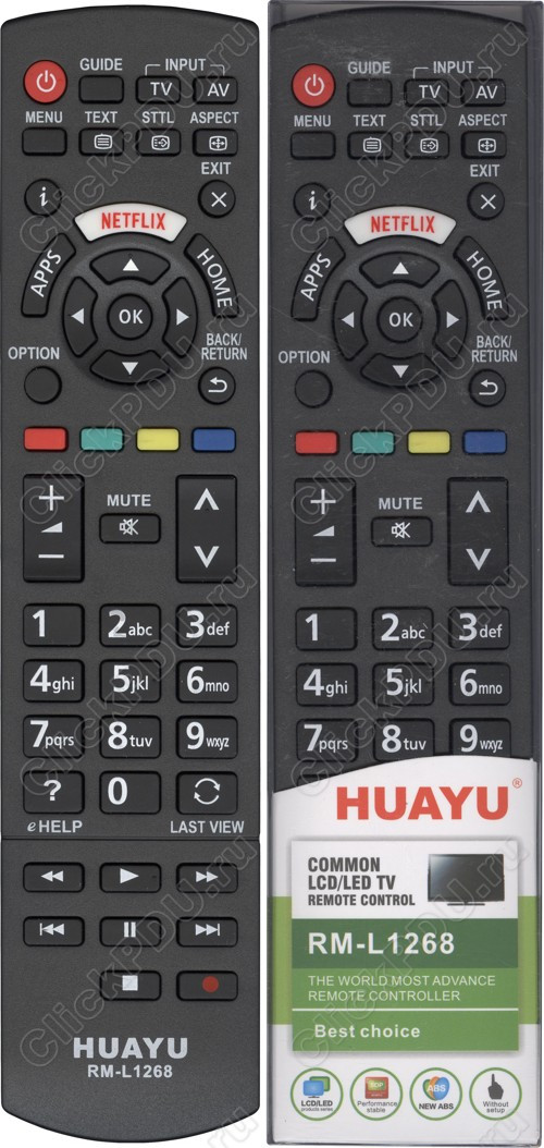 Huayu for Panasonic RM-L1268 с кнопкой NETFLIX для LCD TV универсальный пульт (серия HRM1386) - фото 1 - id-p69731270