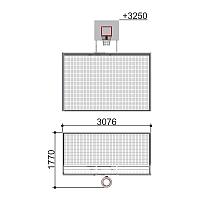 Ворота с баскетбольным щитом (сетка в комплекте)