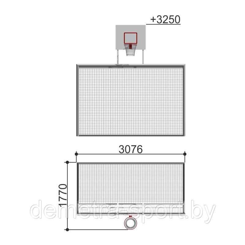 Ворота с баскетбольным щитом (сетка в комплекте) - фото 1 - id-p69754210