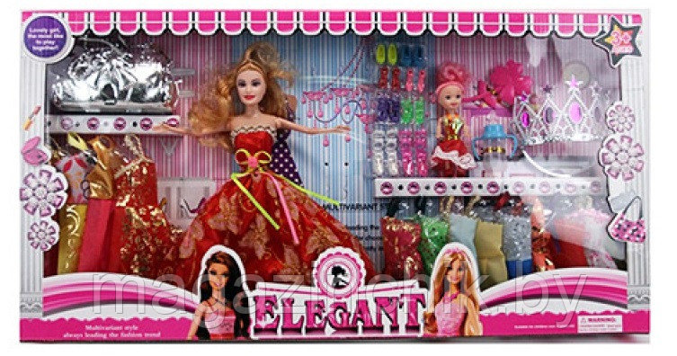 Кукла Барби с доченькой, в комплекте платья, обувь, аксессуары - фото 3 - id-p69754386