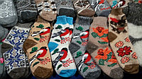Носки теплые вязаные шерстяные 12 видов, фото 1